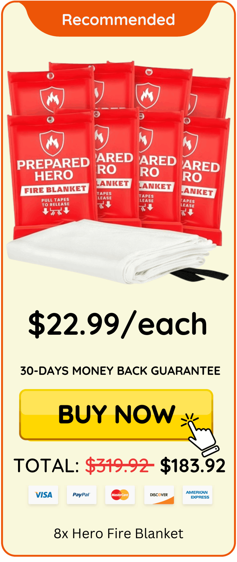 Prepared Hero Fire Blanket offer price 